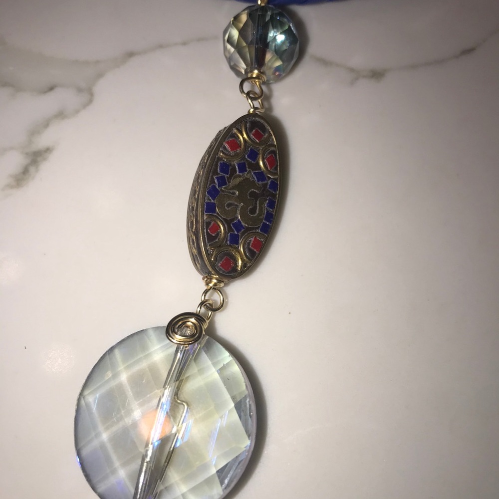 HANDMADE beautiful necklace. OHM mandala. unique - Picture 5 of 6